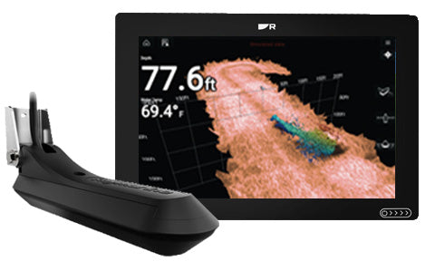 Raymarine Axiom+ 12 RV, 12 inch Multifunction Display with RV-100 transducer with LightHouse chart