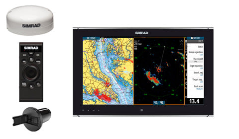 Simrad NSO evo2 16 Inch Glass Bridge Monitor Bundle