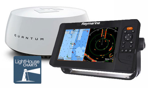 Raymarine Element 9 S with Two-Region LightHouse Chart and Quantum Q24W Wireless Radar