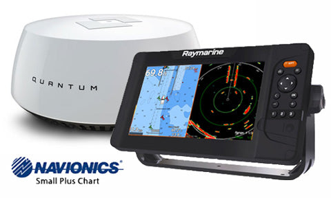 Raymarine Element 9 S with Navionics Small Plus Chart and Quantum Q24W Wireless Radar