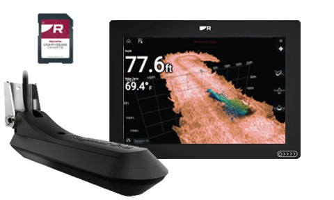 Raymarine Axiom+ 9 RV, 9 inch Multifunction Display with RV-100 transducer with LightHouse download chart
