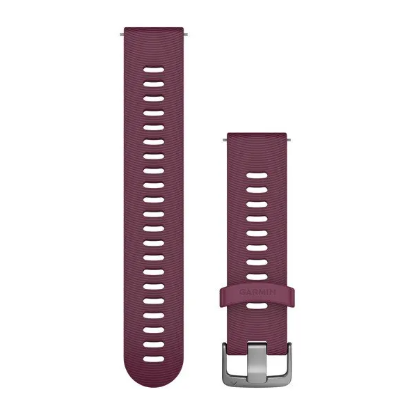 Quick Release Bands (20 mm), Berry silicone band, stainless steel hardware