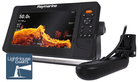 Raymarine Element 9 HV with HV-100 Transducer and Two-Region LightHouse Chart