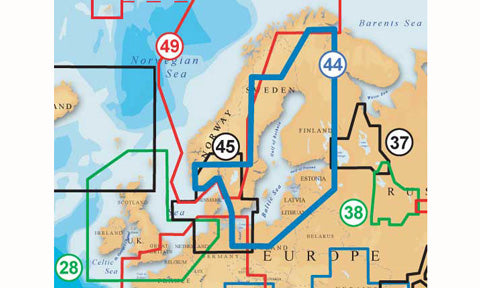 Navionics Plus Compact Flash Card Preloaded with 44XG Baltic Sea