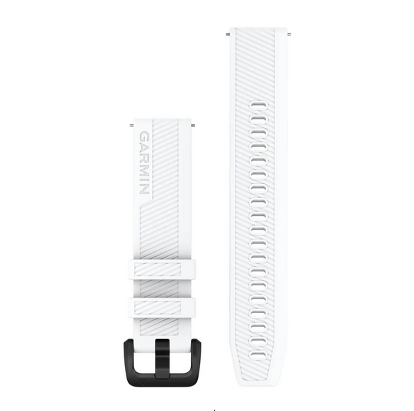 Quick Release Bands (20 mm), White, black hardware
