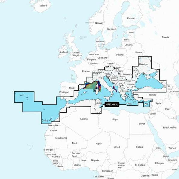 Navionics Mediterranean & Black Sea - Marine Charts - NPEU643L