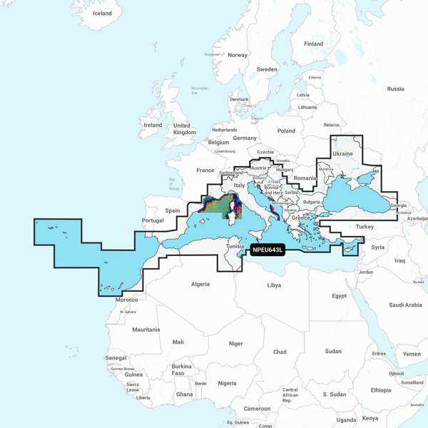 Navionics Mediterranean & Black Sea - Marine Charts - NPEU643L