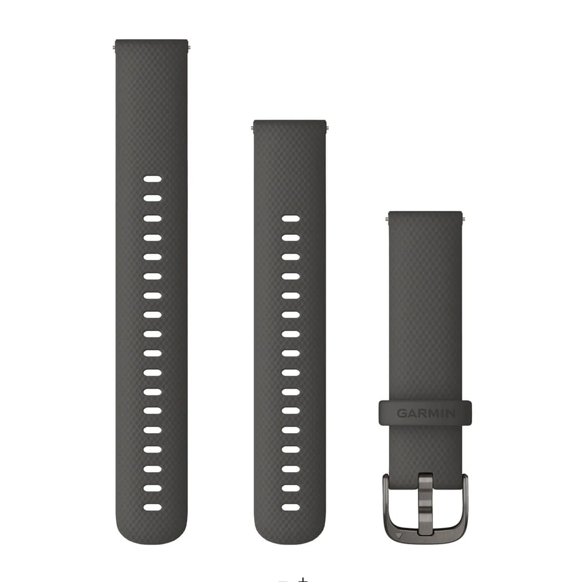 Quick Release Bands (18 mm), Graphite, slate hardware