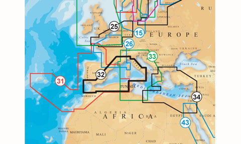 Navionics Platinum Plus Compact Flash Card Preloaded with 32P Plus Mediterranean West