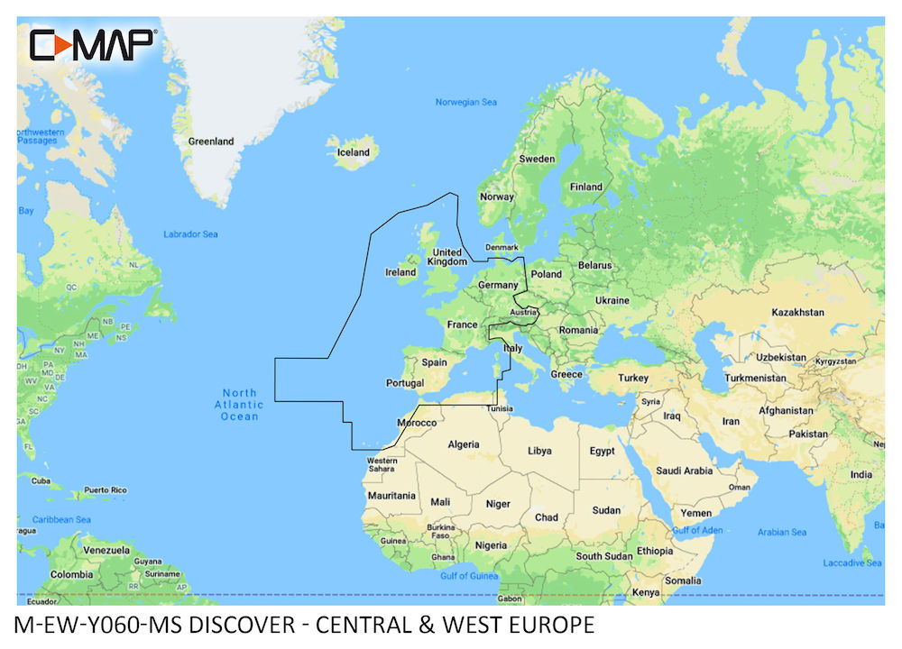 C-Map Discover Central & Western Europe Electronic Chart