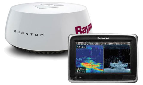 Raymarine a78 7-inch Wi-Fi MFD with Quantum Q24C Radar, CPT-100 Transducer and EU Silver Chart