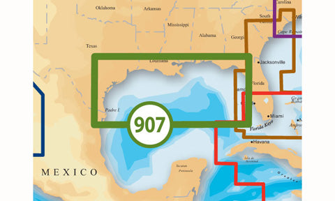 Navionics Platinum Plus SD Card Preloaded with 907P Plus Gulf of Mexico