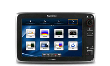 Raymarine e125 12 Inch HybridTouch MFD with Wi-Fi and Navionics+ ROW Silver chart card