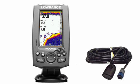 Lowrance Hook-4x with Mid High Skimmer Transducer
