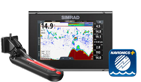 Simrad GO7 XSR 7 Inch Chartplotter TotalScan, Navionics plus chart