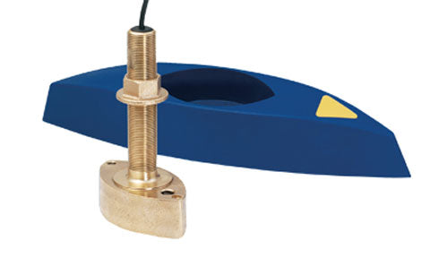 Raymarine B45 Through-Hull Bronze Stem Depth Transducer with Fairing Block