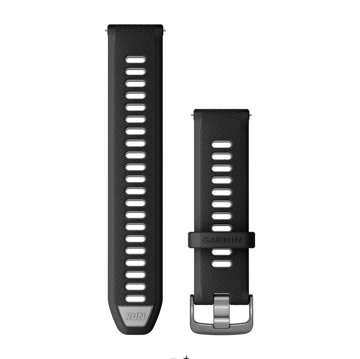 Quick Release Bands (22 mm), Black/Powder grey, slate hardware