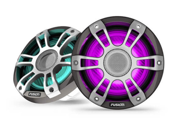 Fusion Signature Series 3i 6.5" 230-watt Coaxial Sports Grey Marine Speakers w/CRGBW (Pair)