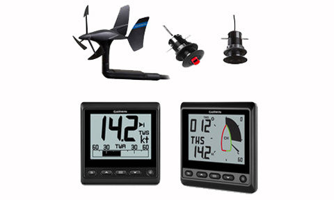 Garmin GNX Wind and GNX 20 Instrument Bundle with gWind Wireless 2 GDT 43 and GST 43 Transducers