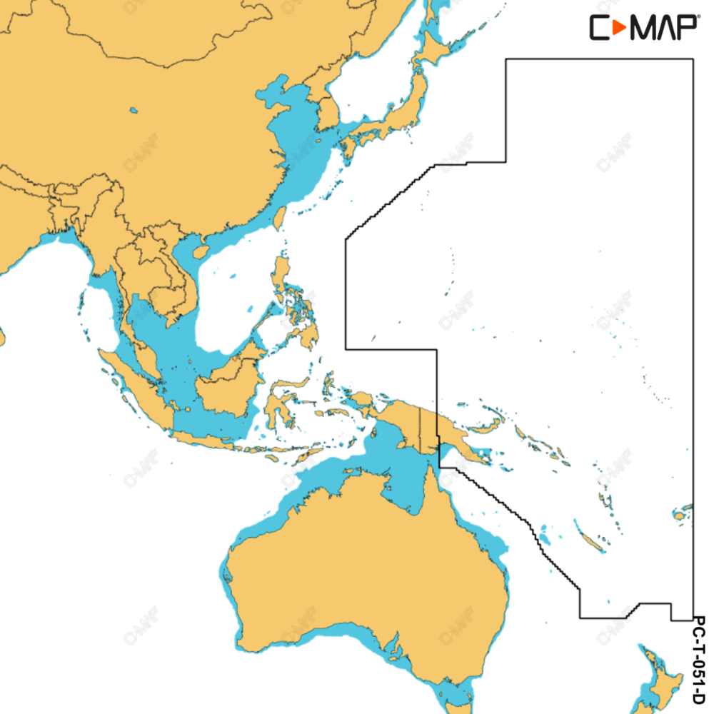 C-MAP Discovery X  map of Pacific Territories