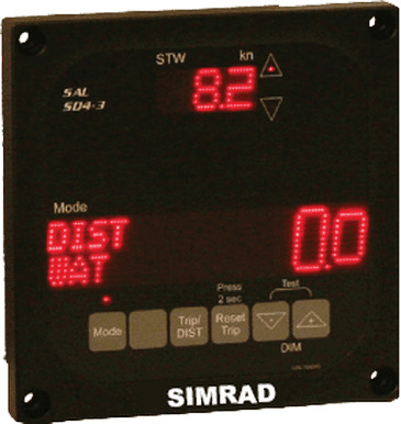 Simrad SAL SD4-3,SPEED AND DISTANCE DISPLAY