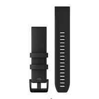 QuickFit® 22 Watch Bands, Black, black stainless steel hardware