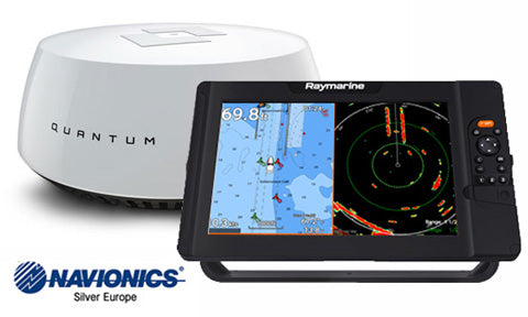 Raymarine Element 12 S with Navionics Silver Chart and Quantum Q24W Wireless Radar