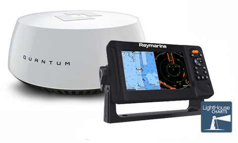 Raymarine Element 7 S with Two-Region LightHouse Chart and Quantum Q24W Wireless Radar