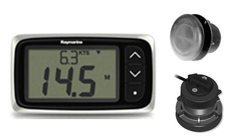 Raymarine i40 Bidata Display with P319 Depth and P371 Speed/Temperature Thru-Hull Transducers