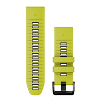 QuickFit® 26 Watch Bands, Electric Lime/Graphite Silicone