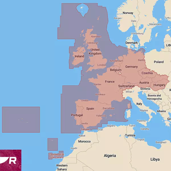 Raymarine LightHouse Charts Western Europe microSD