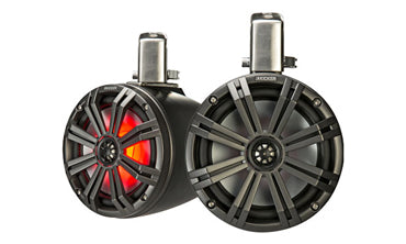 Kicker Audio KM Marine 8 Inch Tower Coaxial Speaker System Black