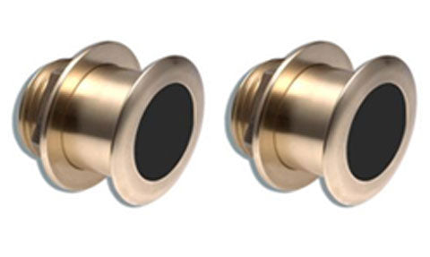 Raymarine B75M and B75H Bronze Thru-Hull CHIRP Transducers, 20 deg Tilt, with Y-Cable
