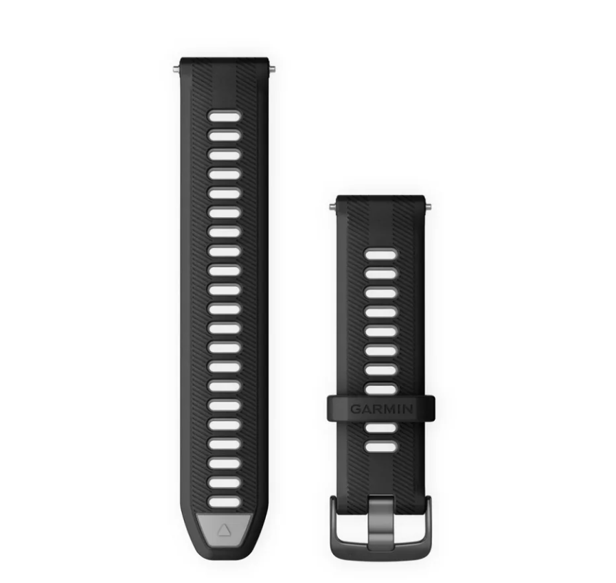 Forerunner® Watch Bands (22 mm), Black/Powder Grey with Slate Hardware