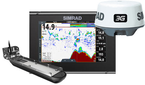 Simrad GO7 XSR with 3-in-1 Transducer and 3G Radar