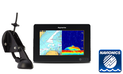 Raymarine Axiom 7 DV, 7 inch Multifunction Display with CPT-S Transducer and Navionics+ Small Chart