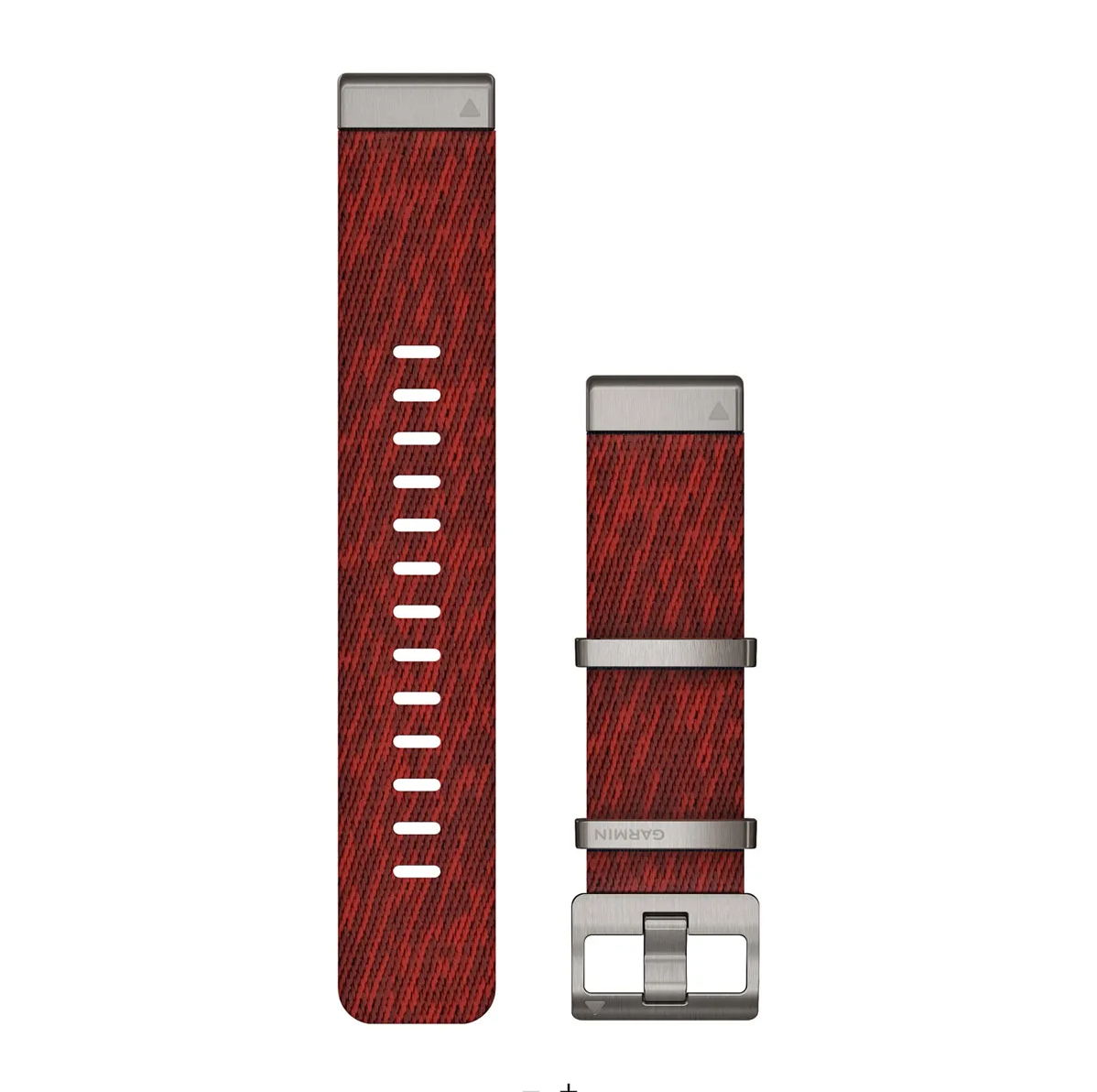 QuickFit® 22 Watch Bands, Jacquard-weave nylon strap – Red