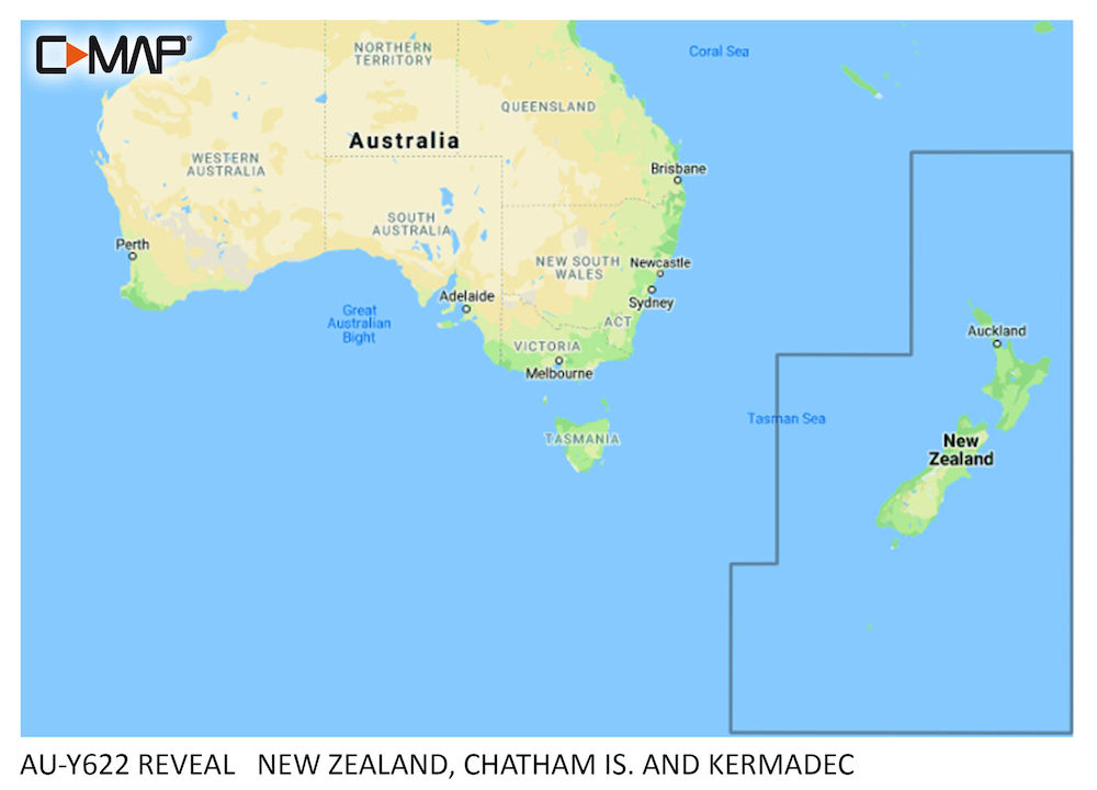 Lowrance - C-MAP REVEAL:N.ZEALAND,CHATHAM,KERMADEC