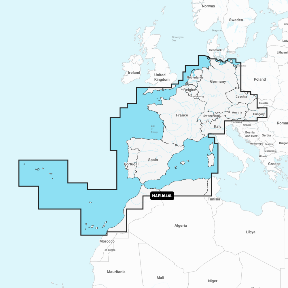 Navionics Europe, Central & West - NAEU646L
