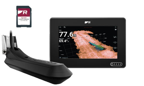 Raymarine Axiom+ 7 RV, 7 Inch MFD with RV-100 Transducer and Lighthouse Download Chart