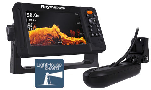 Raymarine Element 7 HV with HV-100 Transducer and Two Region Lighthouse Chart