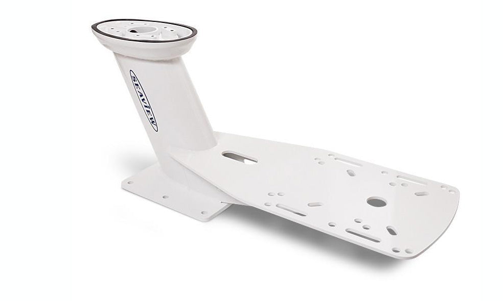 Seaview 33.5 inch high Aft leaning. 18 inch to 24 inch Radome Radar Mount with 16 inch to 24 inch Satdome Mount. Option Cameras and Spotlights