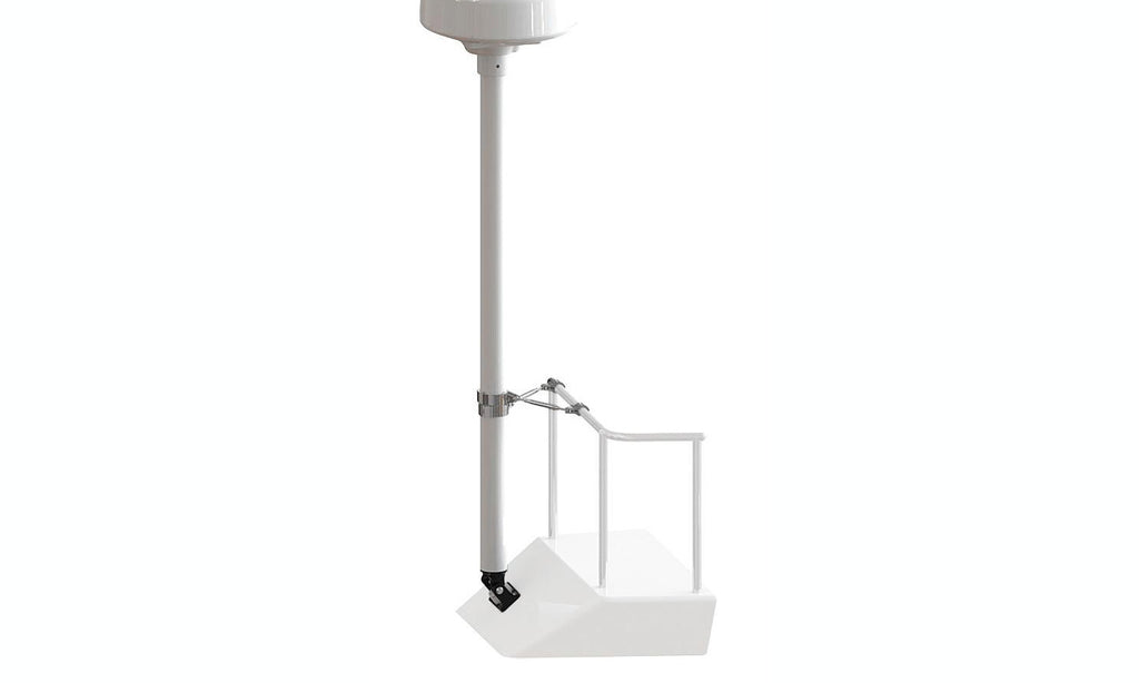 Seaview 8 foot pole kit includes. 8 foot x 3 inch diameter tube  Adjustable base. Universal pole top and 1 inch rail stand-off kit 3